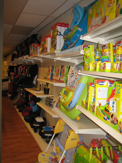 Baby Equipment Shop Shelving