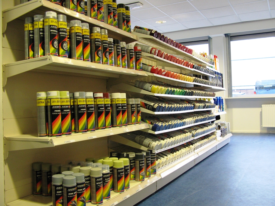 Motor Factors Car Paint Display Shelving