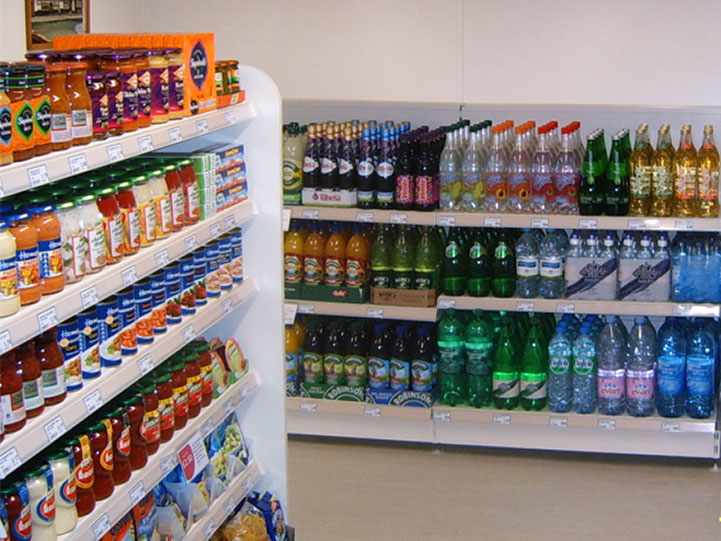 Gondola Shelving in Convenience Store