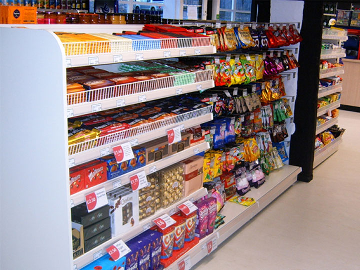 Retail Shelving in Convenience Store