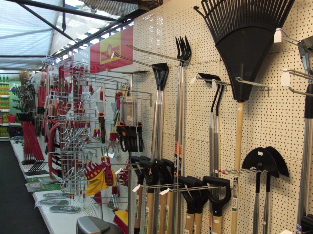 Garden Centre Pegboard Shelving