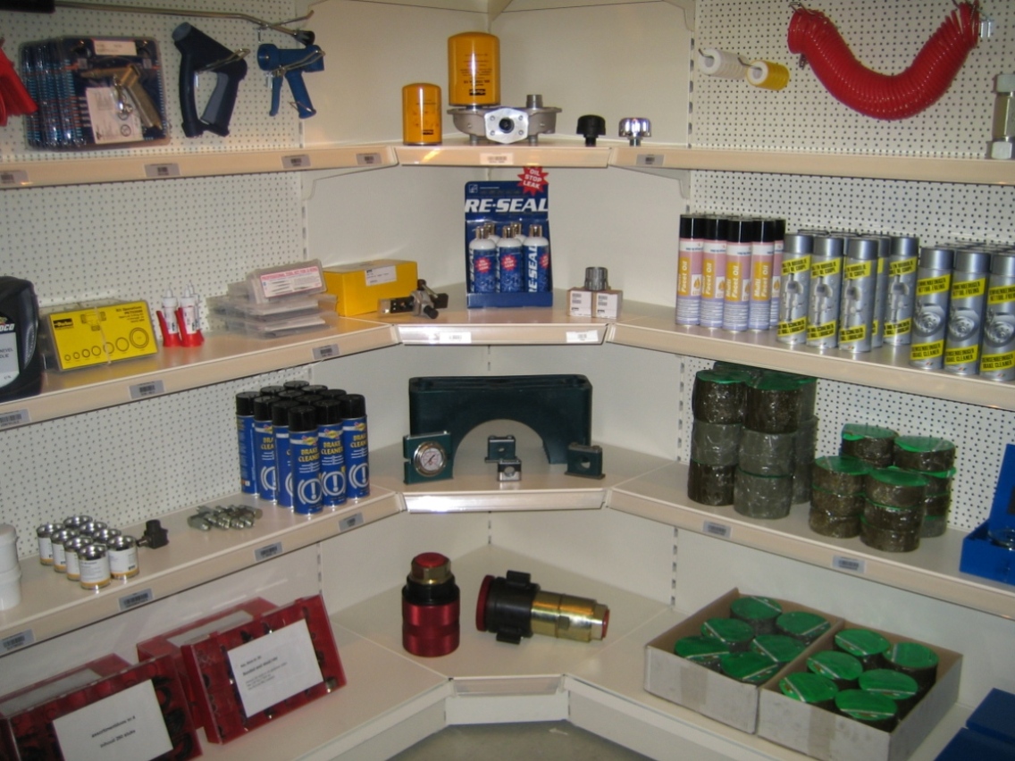 Motor Accessories Corner Shelving