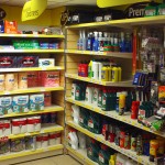 Petrol station shelving