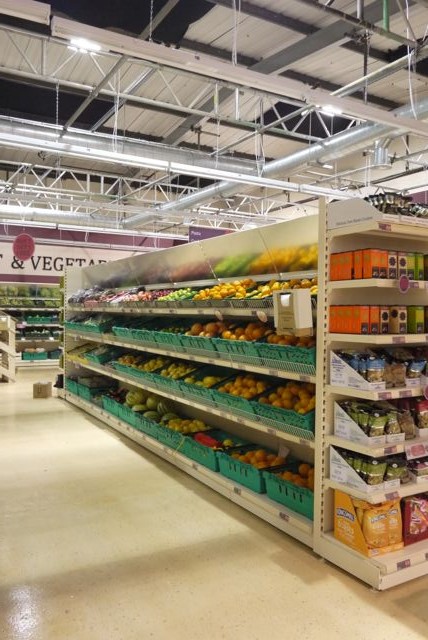 Gondola Shelving in Supermarket