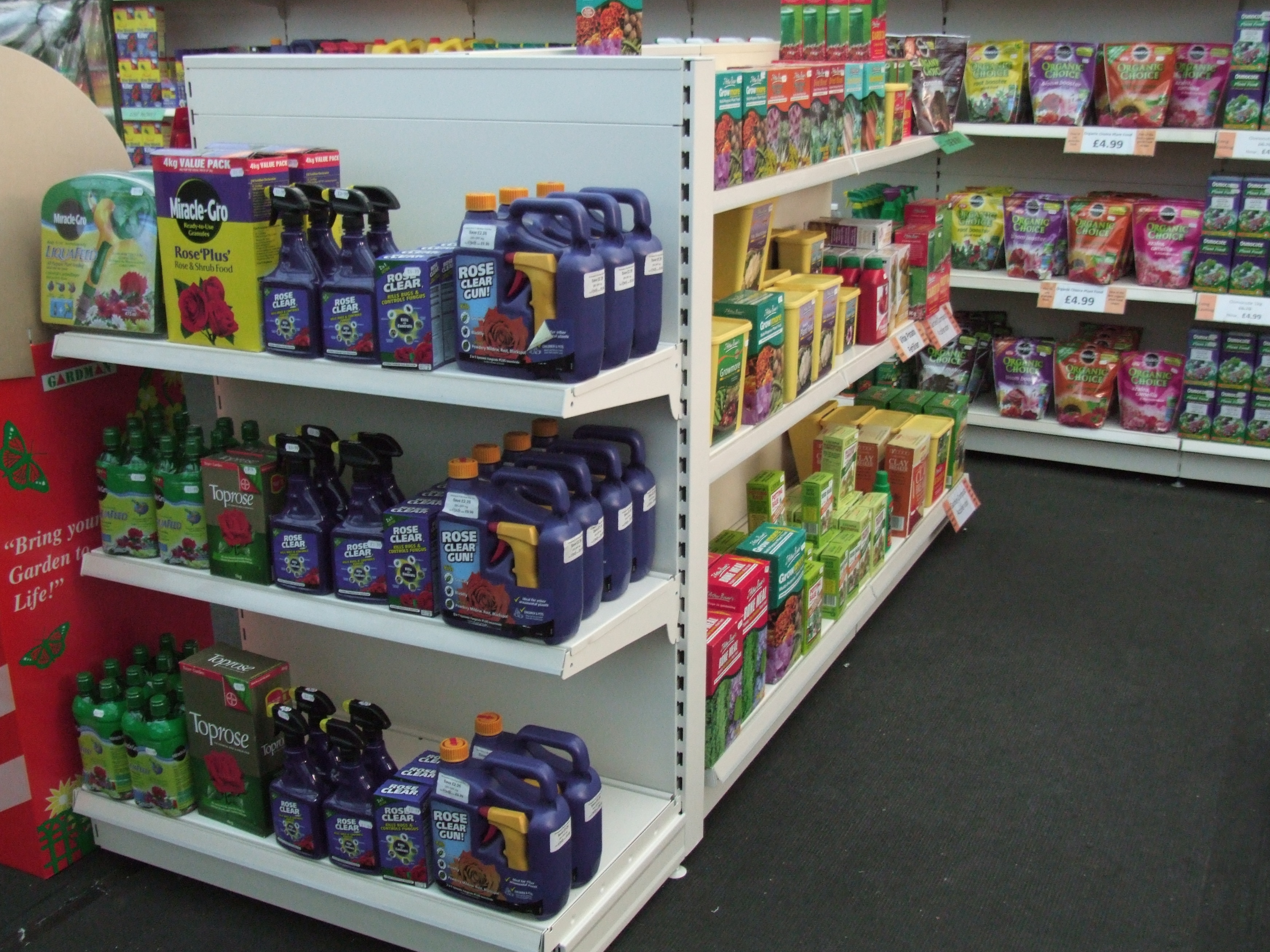 Shop Shelving in Garden Centre