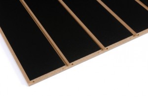 black slatwall panel