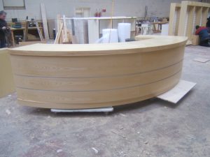 Curved Counter or Reception Desk front View