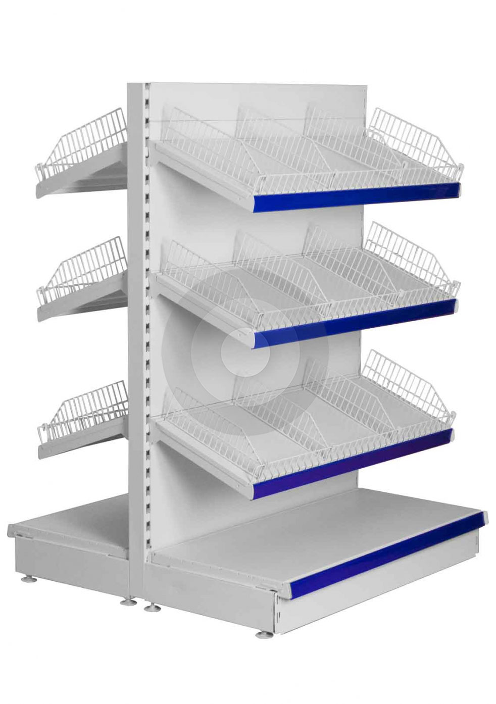Shelving with Wire Risers & Dividers for Product Binning
