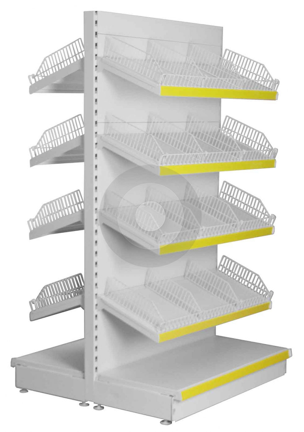 Shelving with Wire Risers & Dividers for Product Binning