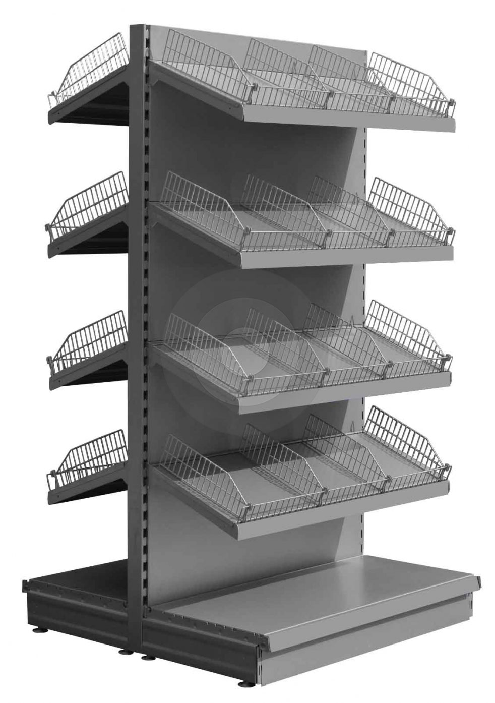 6 1/4 in Overall Depth Silver 24 in Overall Width-204000137 Steel,Shelf Divider