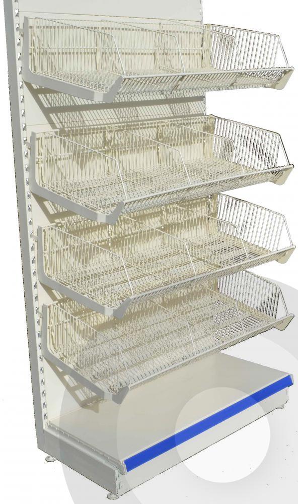 Medium Wire Basket Shelving Unit Wire Basket Shop Shelving
