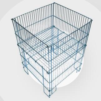Display Basket 22 x 22 Zinc Storage Bin Shopfitting Warehouse Dump Bin 