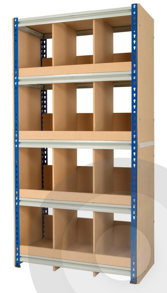 Z Rivet Pigeon Hole Bays MDF Bin Backs