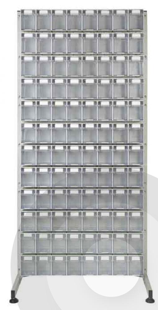 Single Sided Tilt Bin Racks | Plastic Bin Shop Display