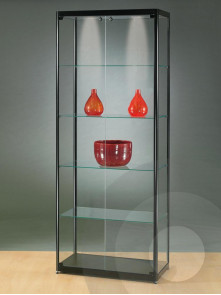 Black Display Cabinet 800 mm 2 Doors on Front