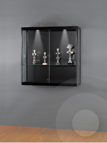 Black Wall Mounted Display Cabinet