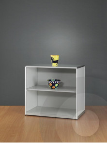 shop counter with shelf and solid front