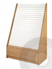 21 tier greeting card display stand with drawers