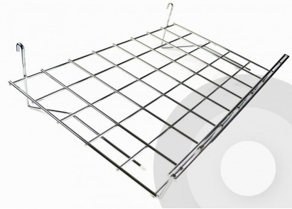 flat shelf with lip for grid panel system