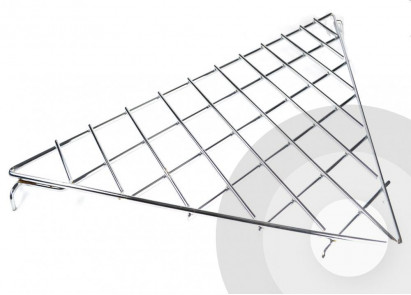 Triangle shelf for grid panel system