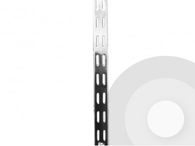 Twin Slot Shelving Upright Chrome Finish (Pack of 10)