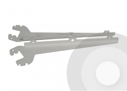 Glass or Wood Shelf Brackets  Ral9006 (Pair)