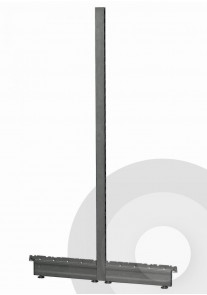 Gondola Shelving End of Run legs Silver (RAL9006)