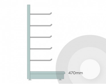 Medium Pegboard Corner Silver (RAL9006)