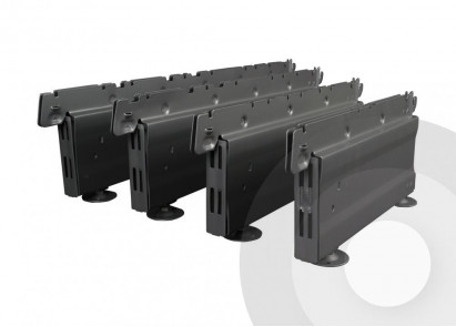 Shelving Base Feet Silver (RAL9006)