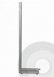 Wall Shelving End of Run legs Silver (RAL9006)