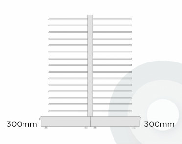 extra shallow slatwall gondola diagram 