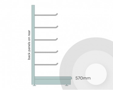 Deep Promo Pegboard Unit Silver (RAL9006)
