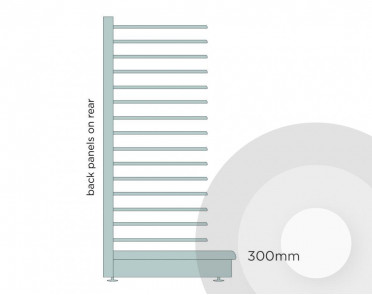 Extra Shallow Promo Slatwall Unit Silver (RAL9006)