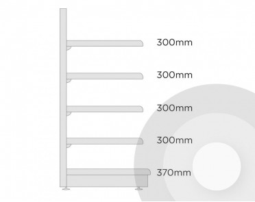 shallow wall shelving diagram