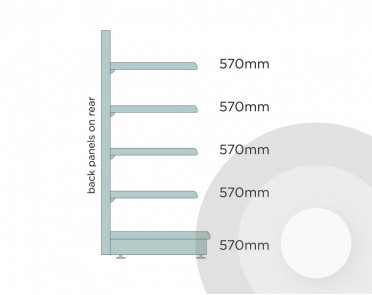 Deep Maximum Display Promo Shelving Silver (RAL9006)