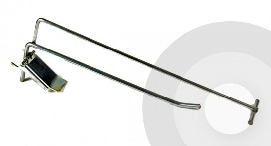 direct entry single pegboard hook with over arm