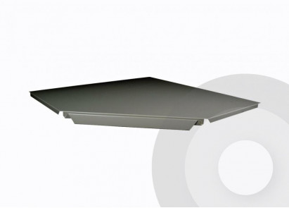 Internal Corner Shelf 90 Degrees Silver (RAL9006)