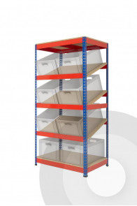 KanBan Shelving Racks With Bins