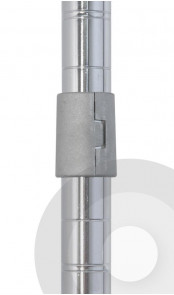 Metal collar for chrome wire shelving