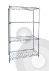 Chrome Wire Shelving Bay