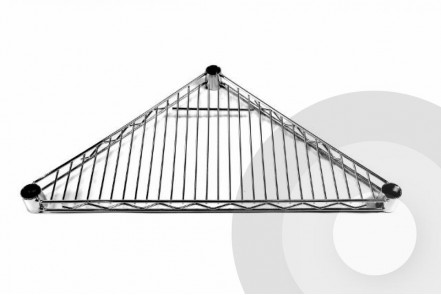 Triangular Chrome Wire corner shelf