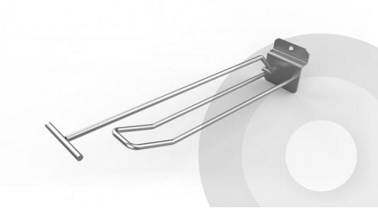 Euro Looped Slatwall Hook With Overarm (Box of 100) Zink