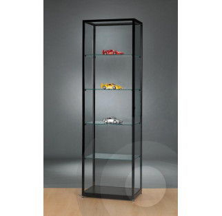 Black  Display Cabinet with Glass Top 600mm