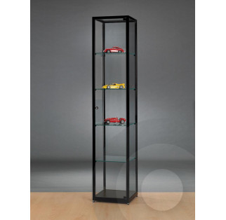 Black Display Cabinet  with Glass Top 400 mm