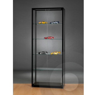 Black Display Cabinet with 2 Doors at Front - 800 mm