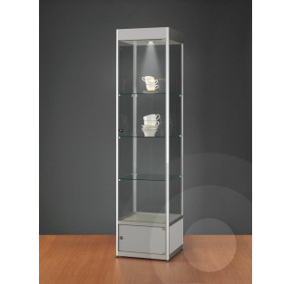 Display Cabinet with Cupboard and Header for logo