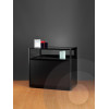 black dustproof display counter with plinth