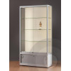 Large glass display cabinet with cupboards