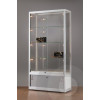 Wide Display Cabinet with Glass Top and Lower Case