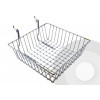 shallow slatwall wire basket with grid fitting